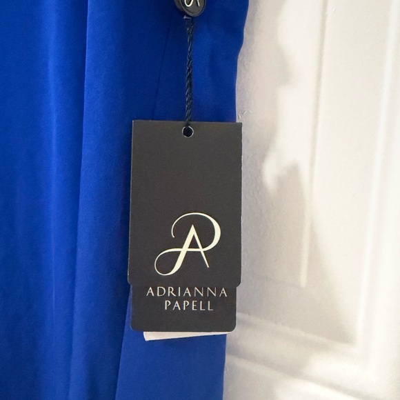 NWT Adrianna Papell Royal Blue Ruffle Front Shift Dress – Size 18 - Picture 7 of 9